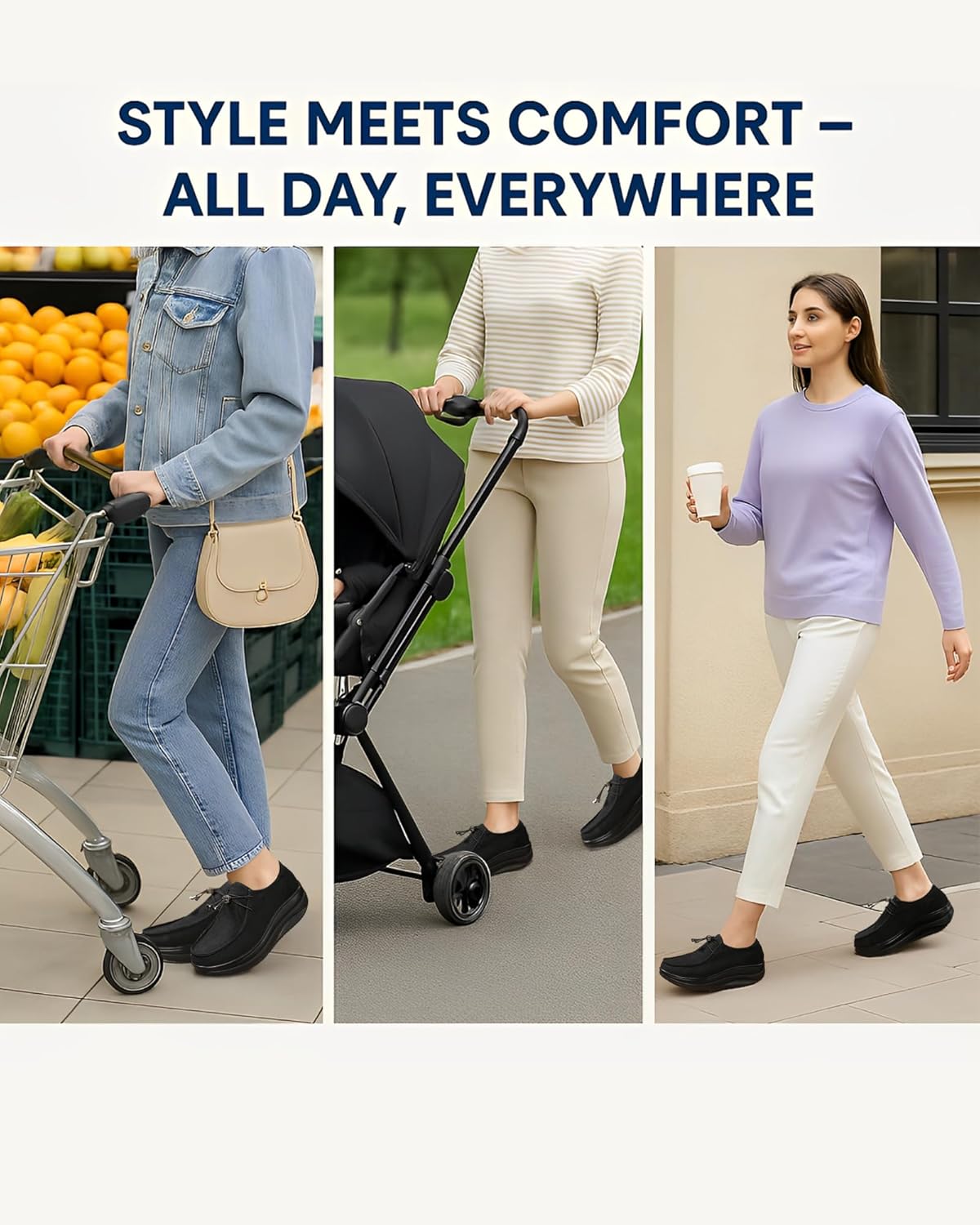 Oude Women’s Orthopedic Platform Loafers – 2 Inch Rocker Sole Boat Shoes with Arch Support, Comfortable Slip-Ons for Walking, Work, Nurses, Standing All Day - Image 6