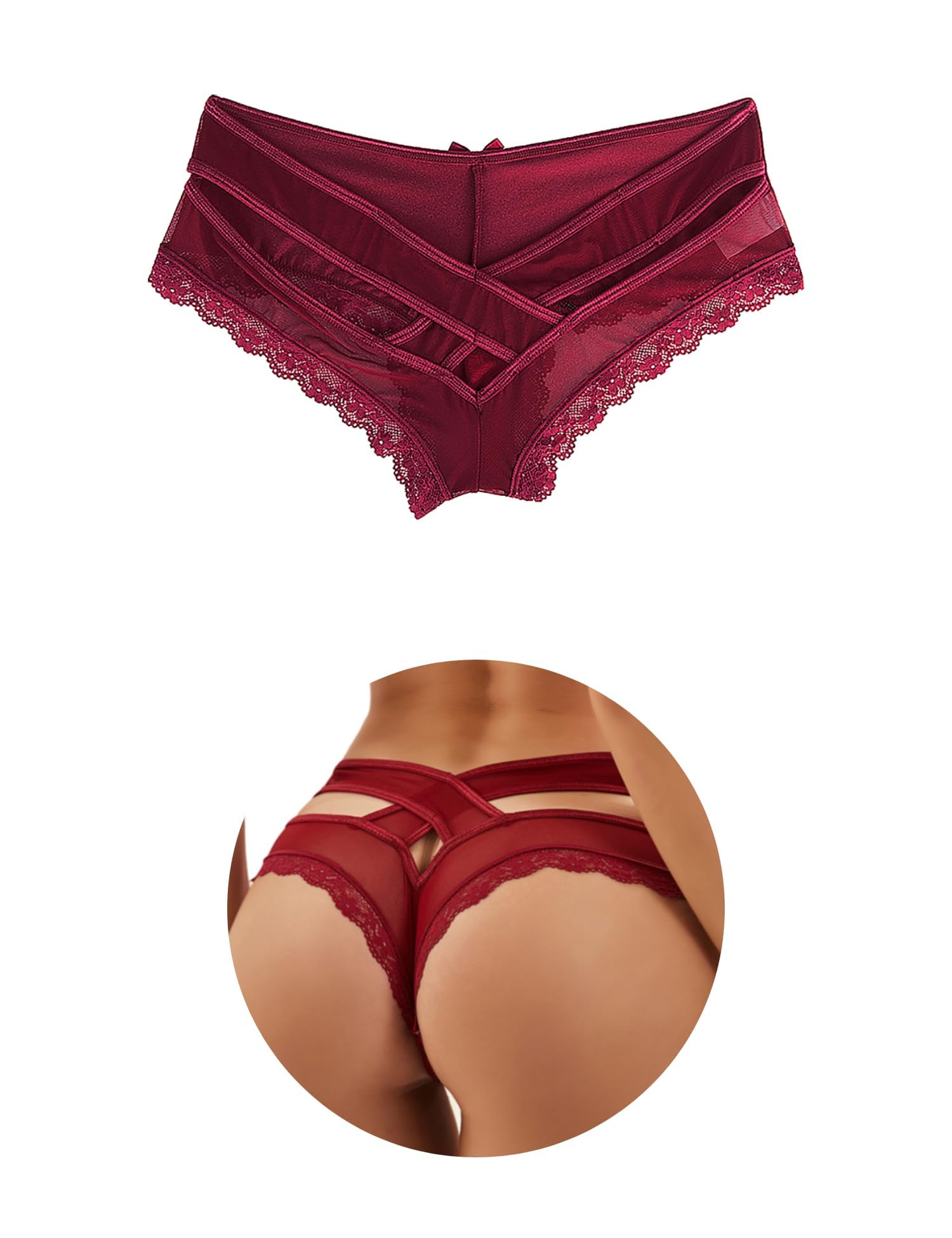 ohmydear Perizoma Donna Seducente 1/2/3/4 Pezzi Pack Tanga Sexydonna Hot Tanga Donna Seducente Perizoma Sexy Donna Mutande Brasiliana Taglie Forti