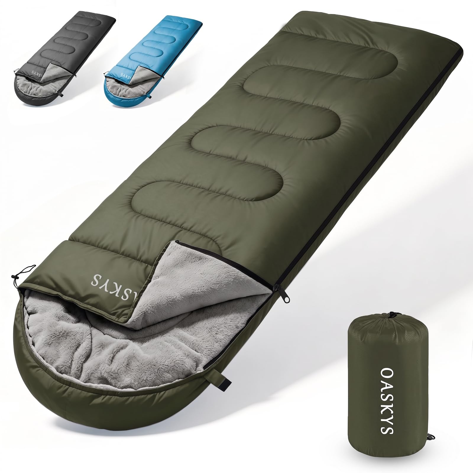 oaskys Camping Sleeping Bag - 3 Season Warm -22 oaskys Camping Sleeping Bag - 3 Season Warm -22