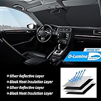 Vista 6 de D-Lumina - Parasol plegable para parabrisas para Chevy Silverado 1500 de 1999-2006, accesorios para camioneta de cabina extendida, parasol