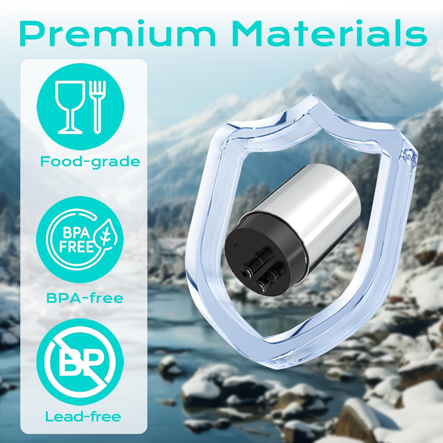 Replacement for Brita Faucet Filter, Fits Compatible with 36311 On Tap Filters System for Sink FR-200 FF-100, 2 Count