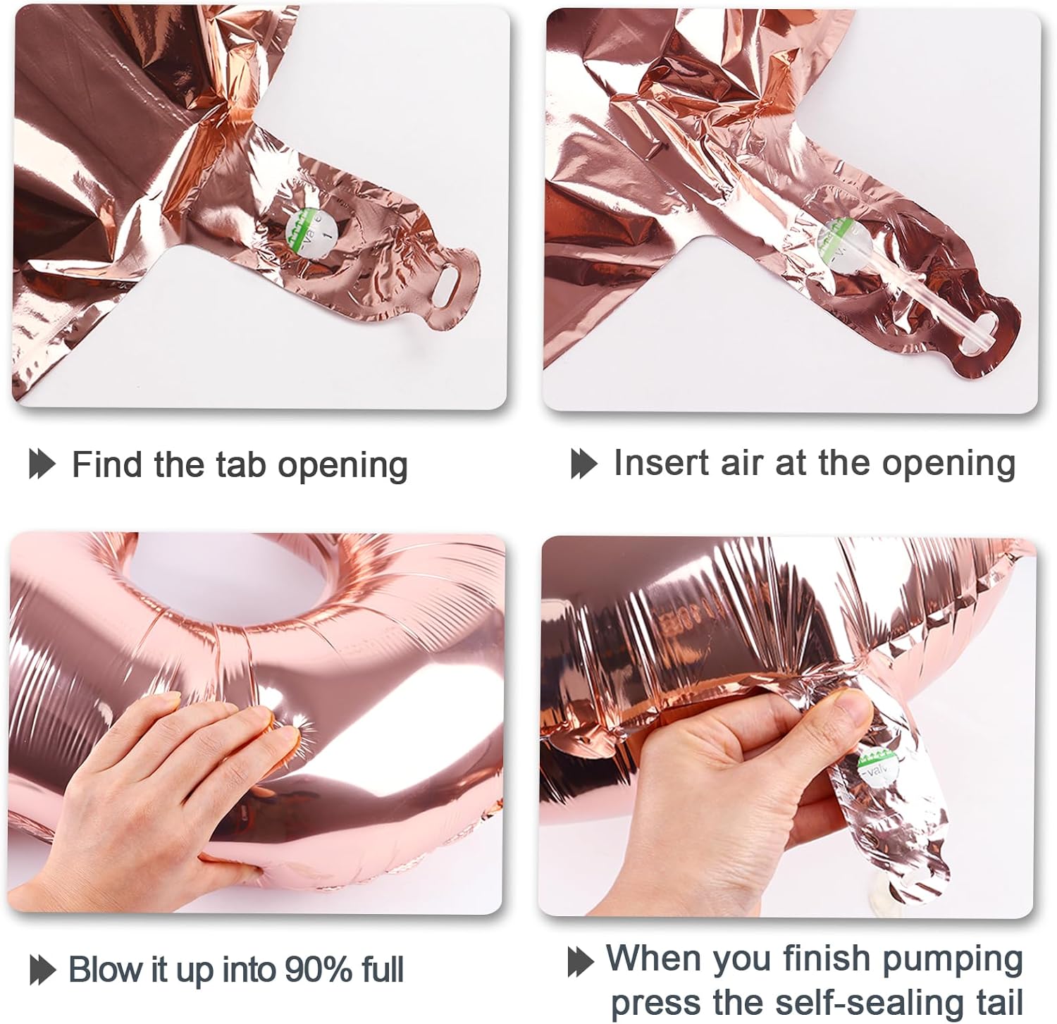 Rose Gold 40 Inch Jumbo Number 0 Balloons Foil Mylar Helium Balloons for 10 20 30 40 50 100 Champagne Gold Numbers Balloons Birthday & Anniversary Decorations Photo Props Decorations Supplies