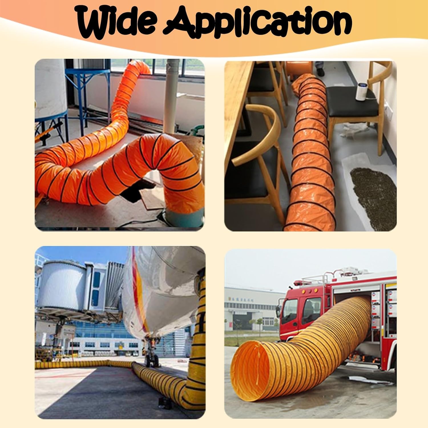 LZMZMQ 8/10/ 14/18/ 20/22/ 24 inch Round Flexible Portable Air Conditioning Duct Hose Insulated, HVAC Ventilation & Grow Tents & Pumping Car Exhaust Vent Ducting(L 10m/32.8ft,150mm/6)
