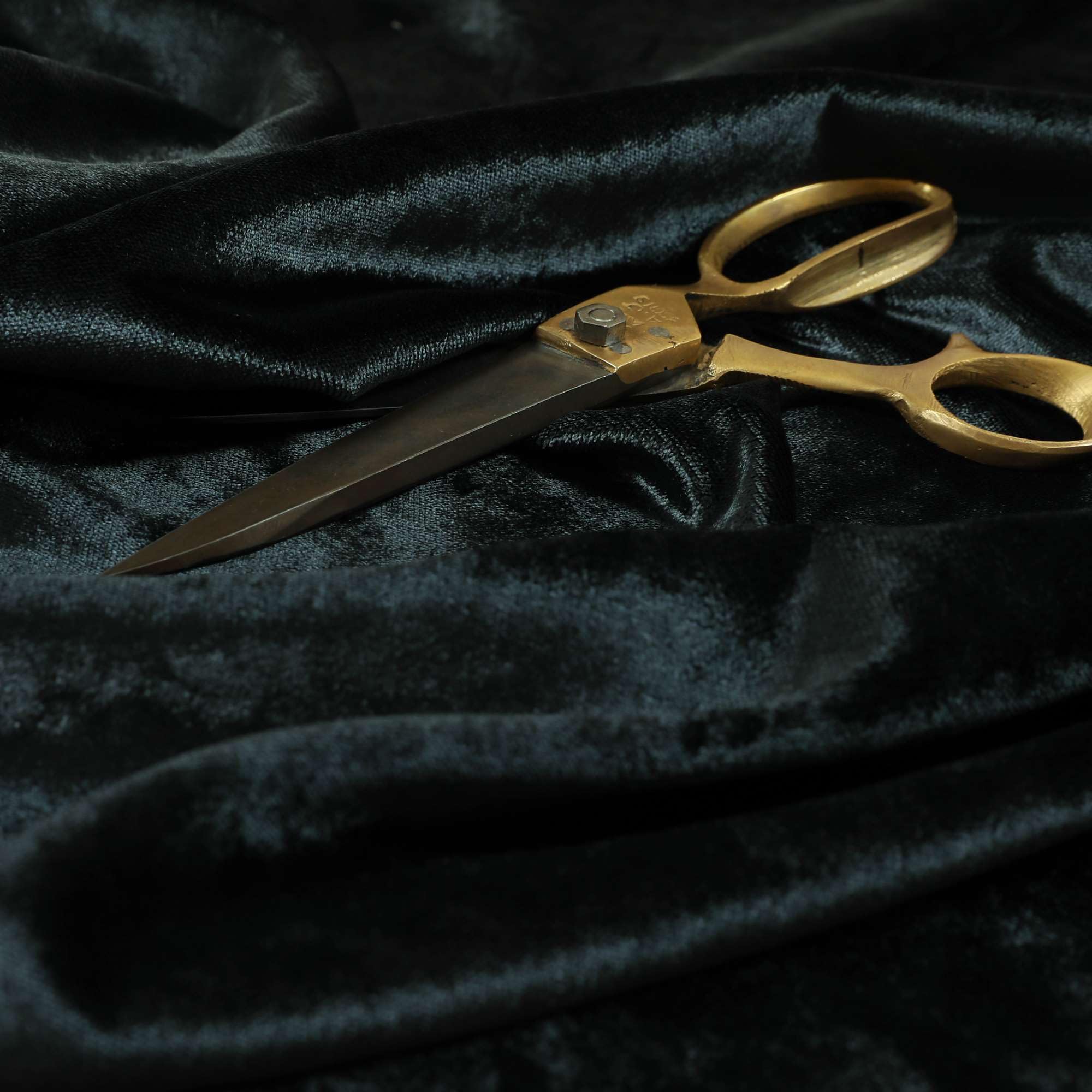 Redbrick Mill Fabrics Flame Retardant Luxury Shine Quality Plain Velvet Upholstery Curtain Fabrics in Black Colour (Per Metre) โ image 1