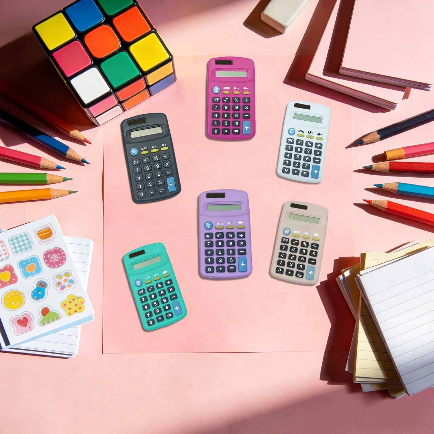 Calculatrice de base double puissance 8 chiffres (B, lot de 30)