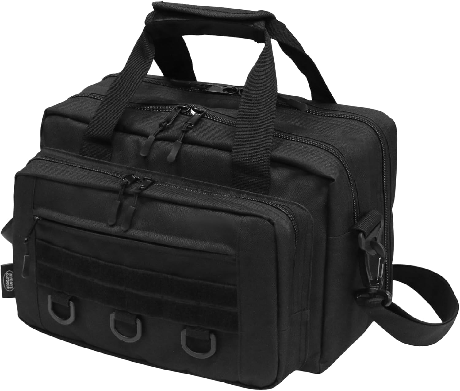 Gun Range Bags for Handguns, Tactical 2 Firearm Shooting Bag for Ammo, Pistol Carrying Case with Multi-Pockets, Shooters Duffle Bag for Outdoor Hunting