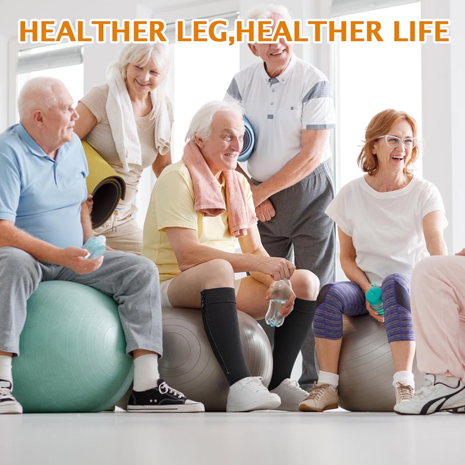 CASMON Zipper Compression Socks for Women & Men, 20-30 mmHg Closed Toe Knee High Support Sock, Medical Zip up Socks for Edema, Varicose Veins, Post-surgery, Swelling, Nurses, Pregnancy (1 Pair)