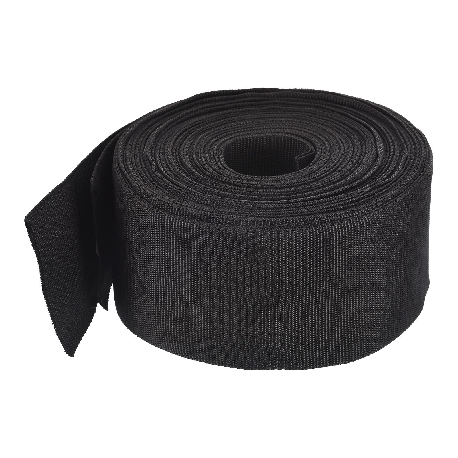 MECCANIXITY Lightweight Polypropylene Webbing Strap 3" 25 Yard Backpack Strapping Band Black for Outdoor Luggage Cargo Straps