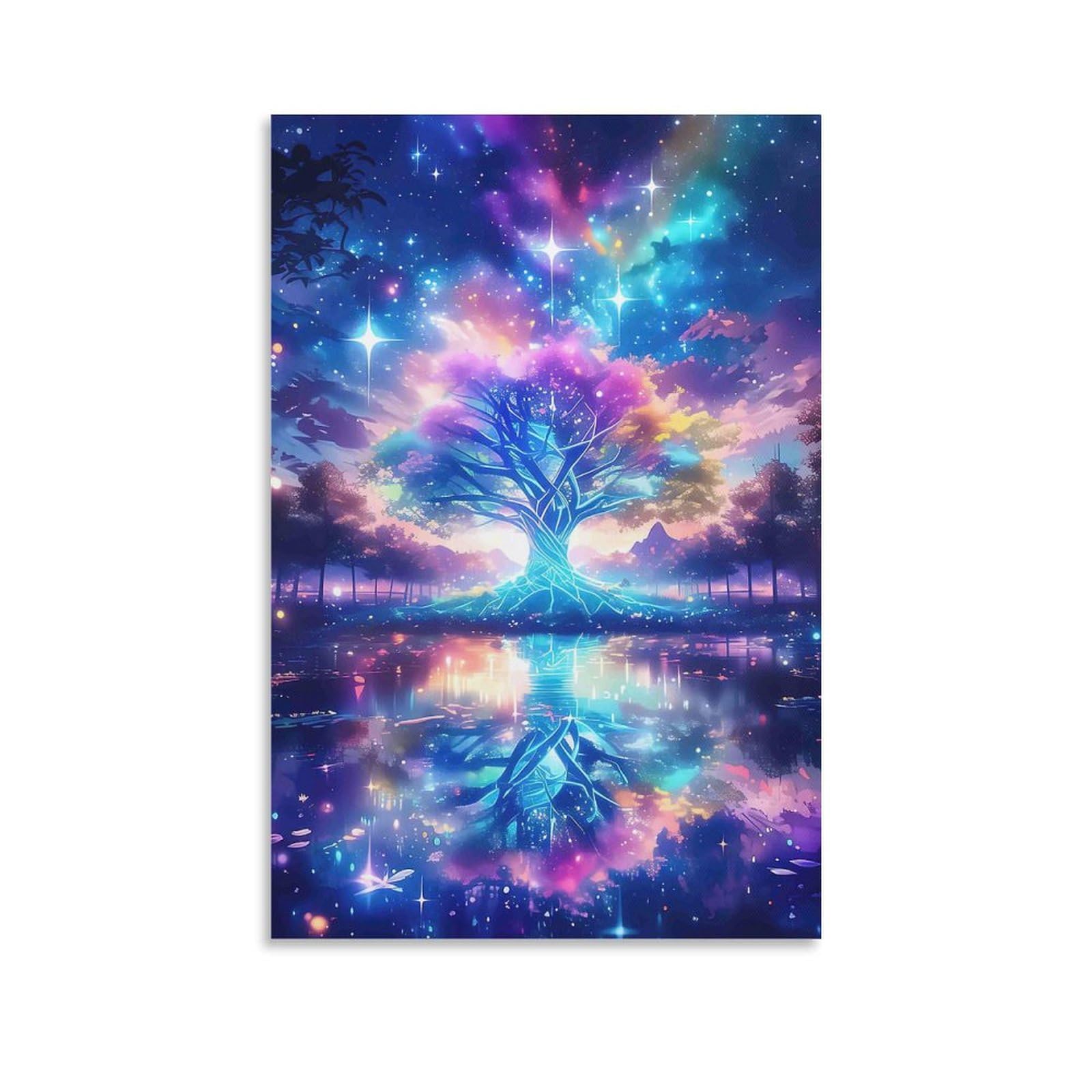 Galaxy Starry Sky 3D Printed Canvas Wall Art Cosmic Nebula Decor nan