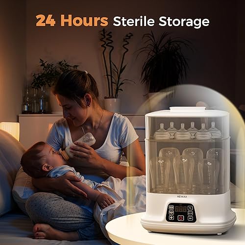 Miniatura 4 de Steri-lizer y secadora de biberones, vaporizador eléctrico y secadora para todos los biberones, piezas y artículos esenciales para bebés, 10