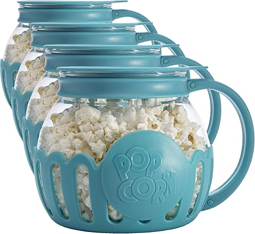 Miniatura 65 de Ecolution - Palomitero MicroPop patentado para microondas con vidrio seguro para temperatura, tapa 3 en 1 mide granos y derrite mantequilla, hecho