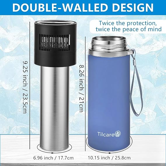 Electric Insulin Cooler Travel Case with USB Charger & Bio Gel - Unlimited Hours, Insulin Pen Cooler Travel Case - Holds up to 6 Pen, Medication Cooler for Travel TSA-Approved, Travel Medicine Cooler