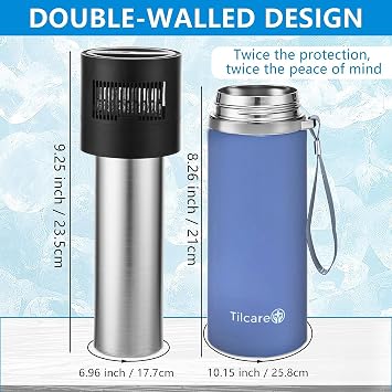 Electric Insulin Cooler Travel Case with USB Charger & Bio Gel - Unlimited Hours, Insulin Pen Cooler Travel Case - Holds up to 6 Pen, Medication Cooler for Travel TSA-Approved, Travel Medicine Cooler