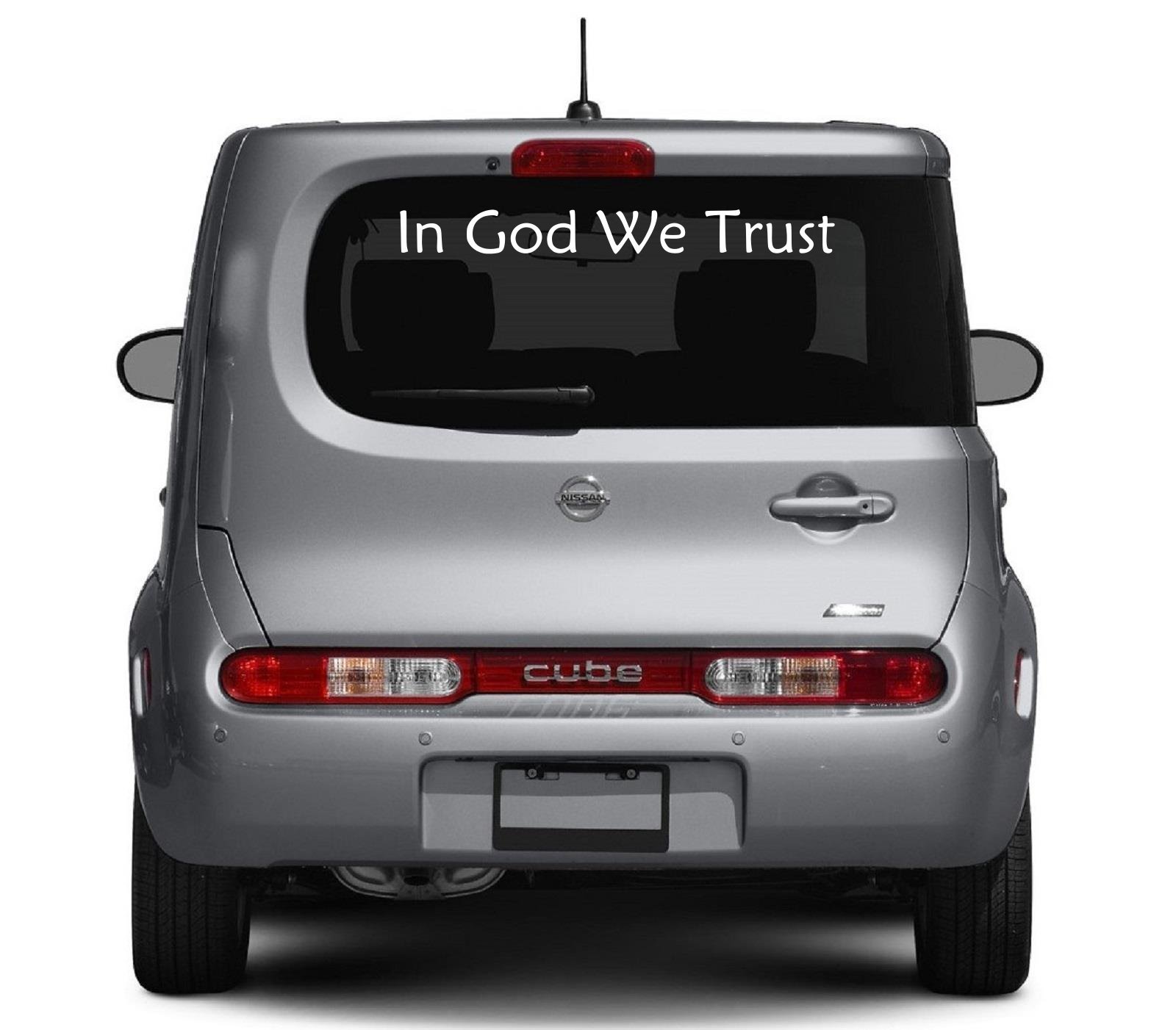 N God We Trust Decal Car, Wndow Wll Stck To Most Smooth Surfaces