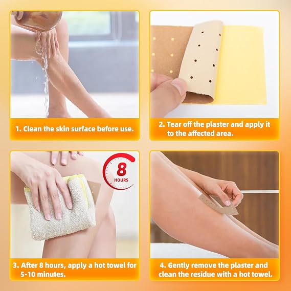Tiger Patches - Chinese Red Tiger Plaster, Back Patch Ultra Strength Heat Patches for Muscle Joint of Knee Neck Shoulder 5 Packs 8 Each