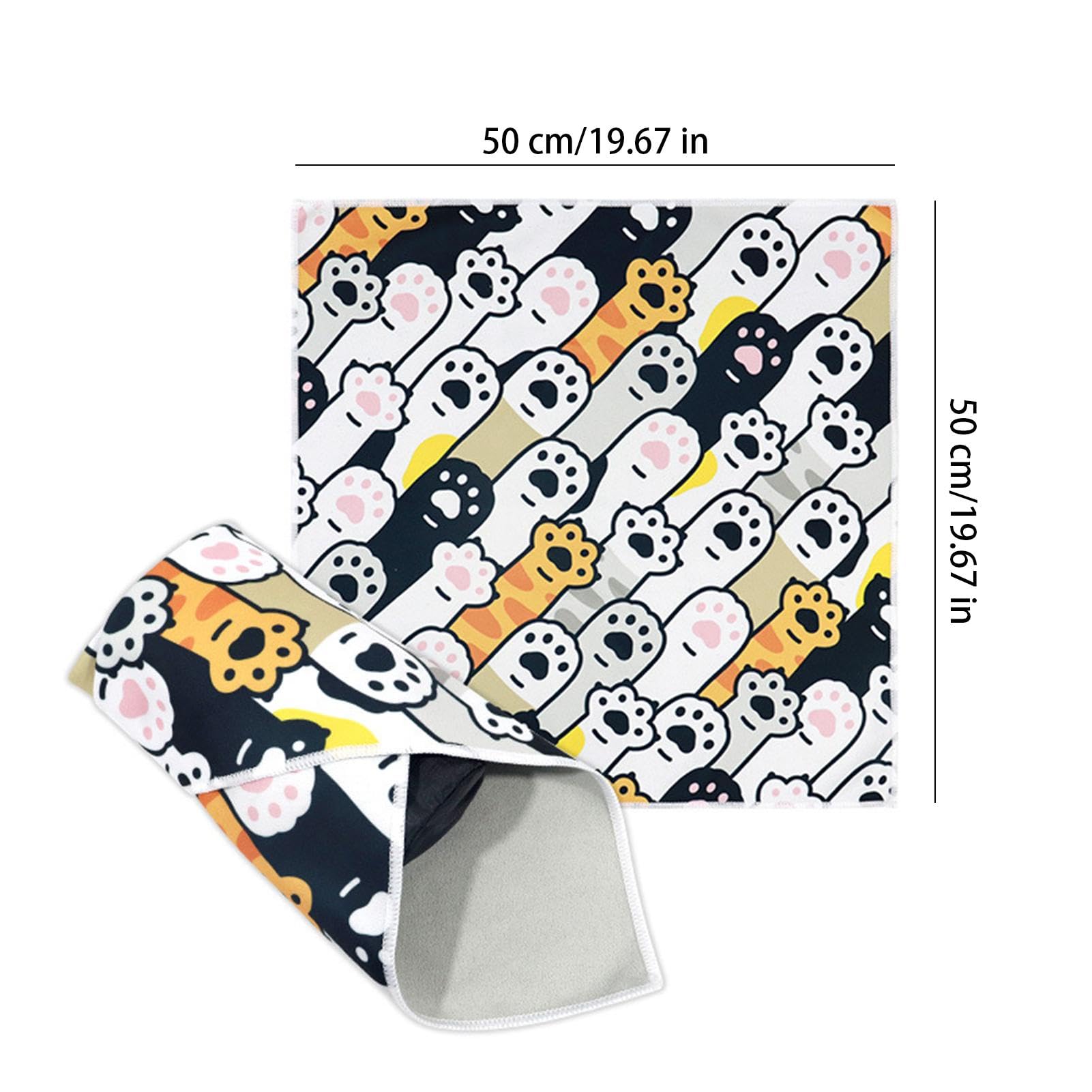 Enveloppe Chat Burrito - Harnais Auto-adhésif Pour Coupe Des Griffes, Bain, Toilettage (50x50 Cm, Polyester)