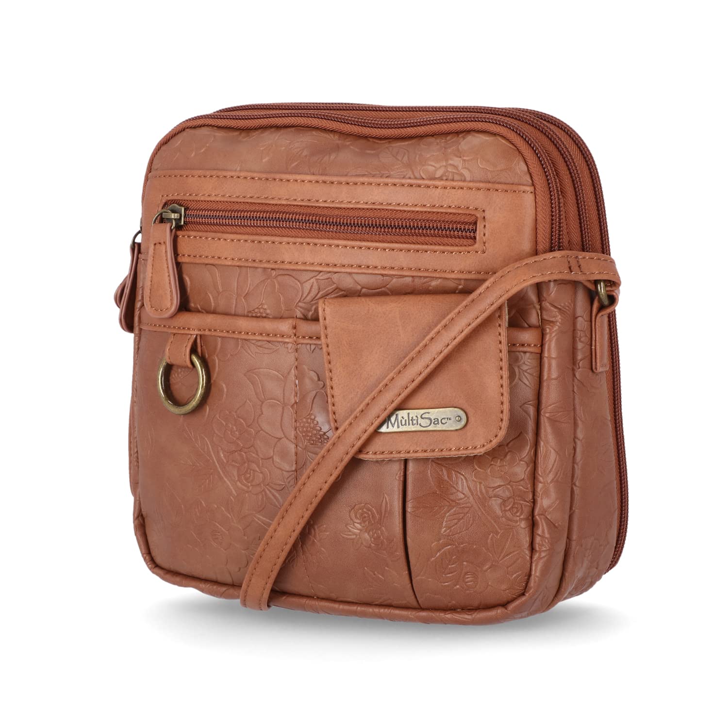 Multisac North South Mini Zip Around Crossbody Bag