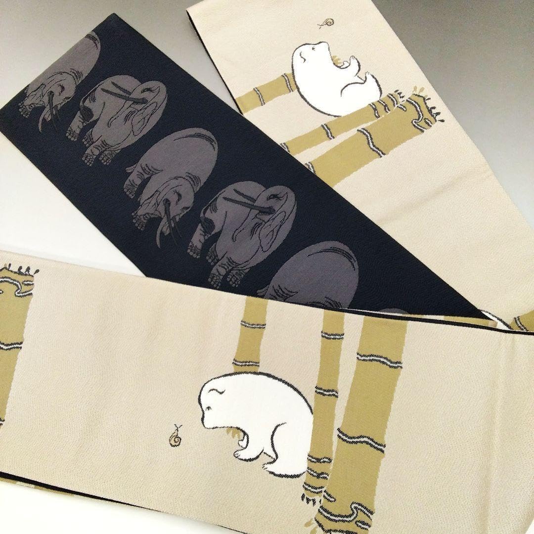 袋帯 正絹袋帯 すくい本袋帯 大津絵 手織り 瓢箪鯰 爪織り まこと織物 正絹 袋帯 正絹袋帯 すくい本袋帯 大津絵 手織り 瓢箪鯰 爪織り まこと織物 正絹