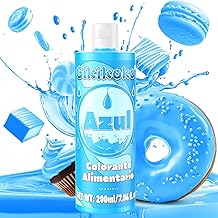 Colorante Alimentario - Gikikoko 200ml Colorantes Alimentarios Reposteria Alta Concentrado, Colorante Alimenticio, Colorantes Alimentarios para Fondants Pasteles Galletas de Pascua (Azul)