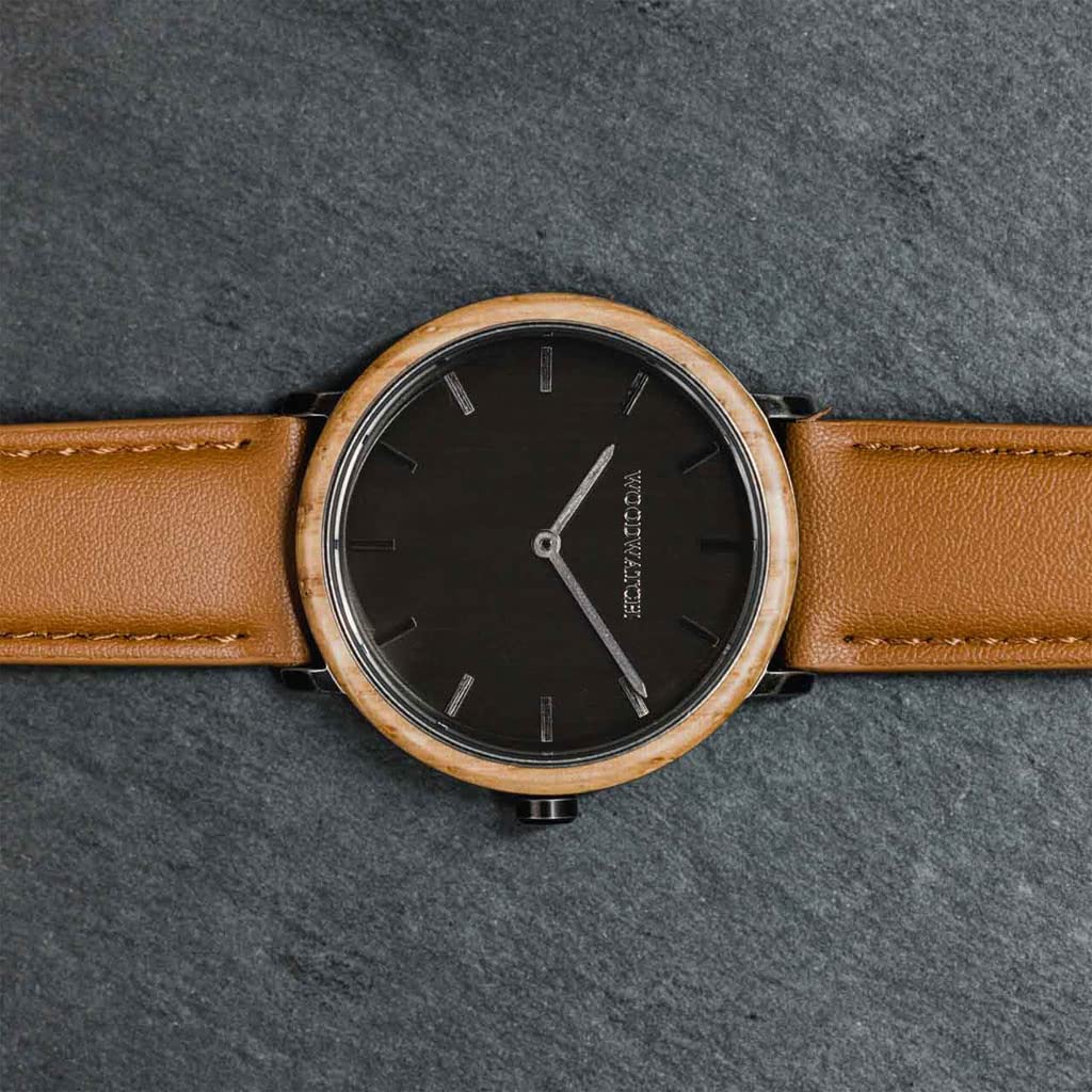 Kentucky Whiskey Barrel - Dark Brown Cactus | Reloj de Madera Hombre de Pulsera Premium | Wood Watch for Man | Producto Eco Friendly, plantamos 1 árbol por Cada Reloj