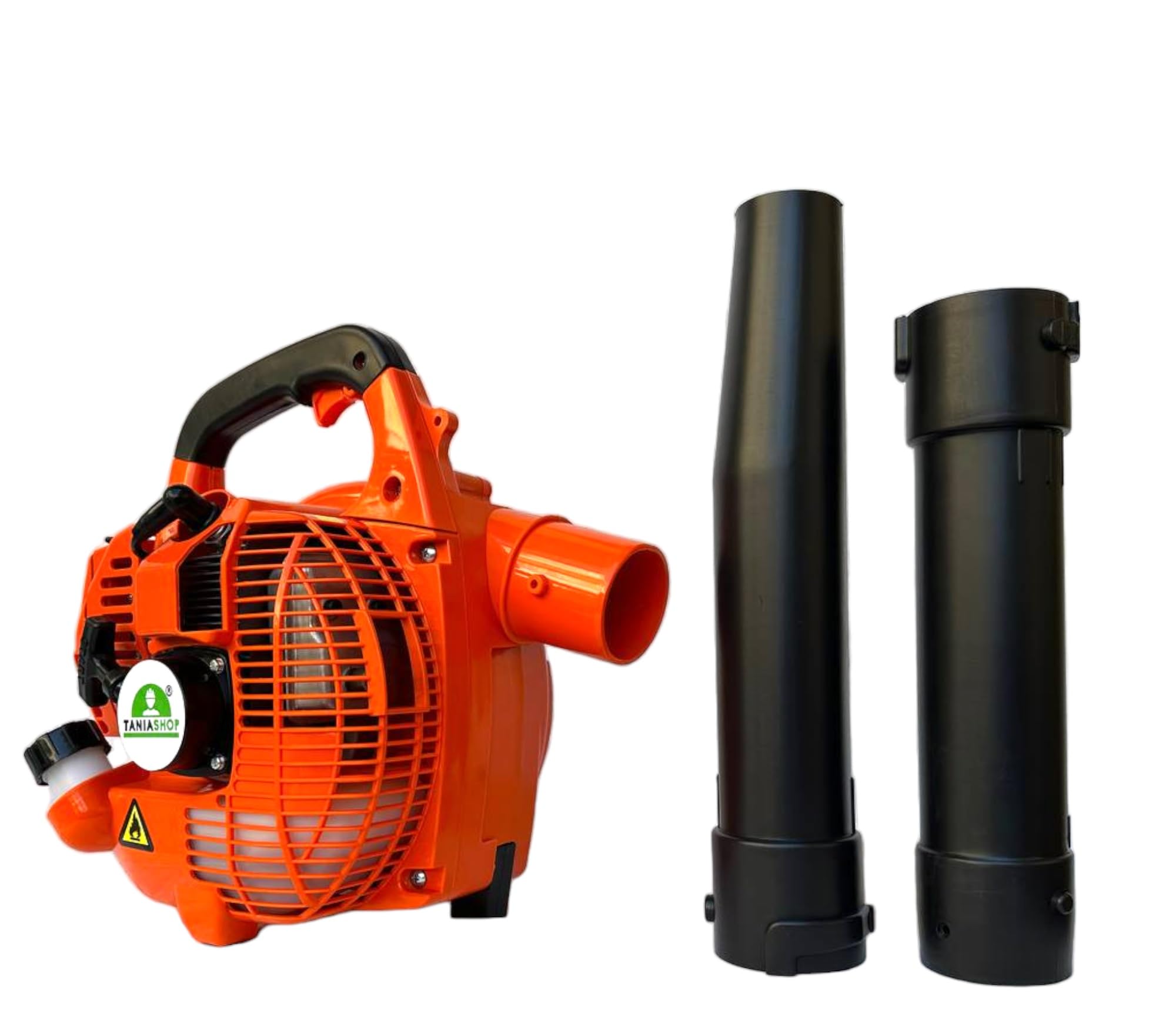 Soffiatore a scoppio 25.4CC con motore 2 Tempi Potenza 0.65kW Soffiatore da giardino per manutezione spazi esterni leggero e portatile, per la cura del prato, detriti e pulizia del cortile