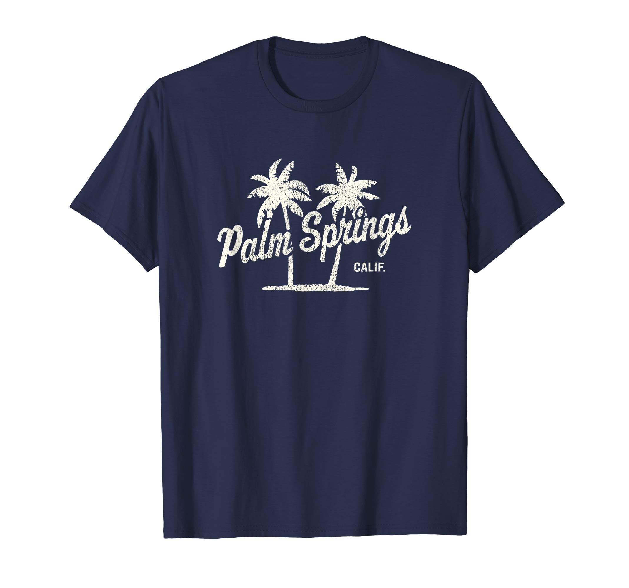 Retro Palm Springs CA T-Shirts & TeesPalm Springs California Vintage 70s Palm Trees Graphic T-ShirtOEKO-TEX STANDARD 100