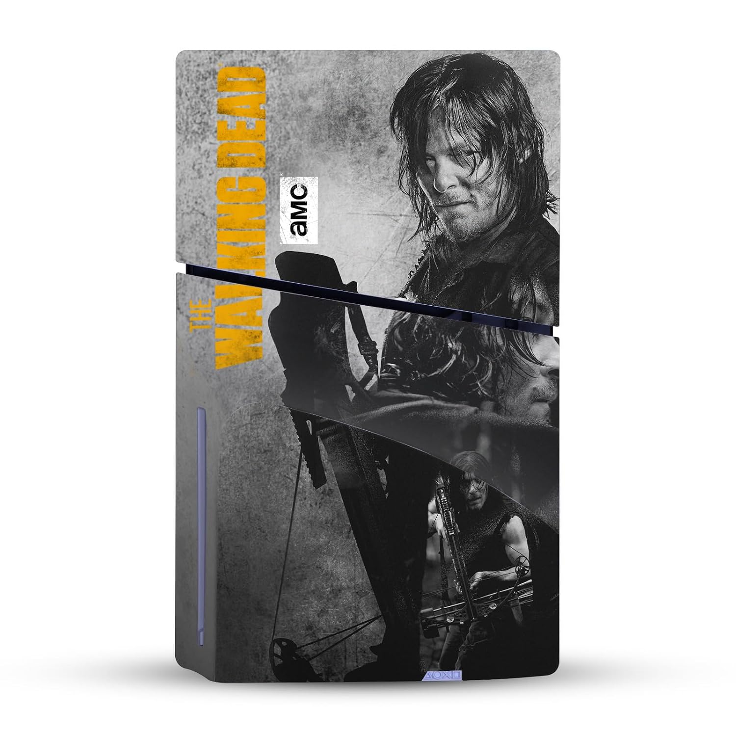 Head Case Designs Officially Licensed AMC The Walking Dead Daryl Double Exposure Daryl Dixon Graphics Vinyl Gaming Skin Decal Compatible With Sony PS5 Slim Disc Edition Console & DualSense Controller