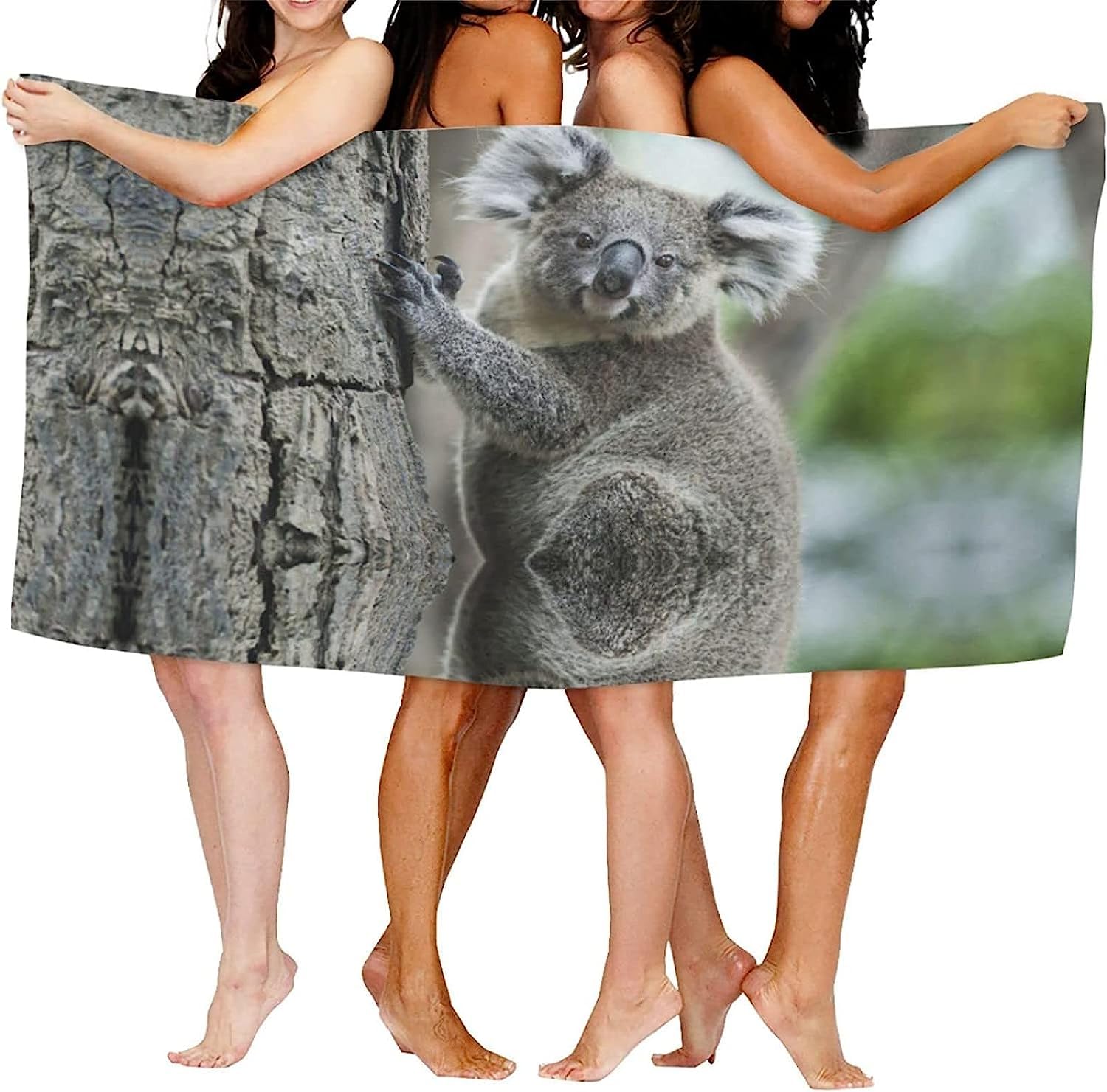 Telo Mare Microfibra Grande Koala Animale 200 X 200 Cm, 3D Telo Mare Leggero Antisabbia Per Donna Uomo, Asciugamano Microfibra Asciugatura Rapida Per Bagno, Spiaggia, Campeggio, Viaggio -8T4J/T1J