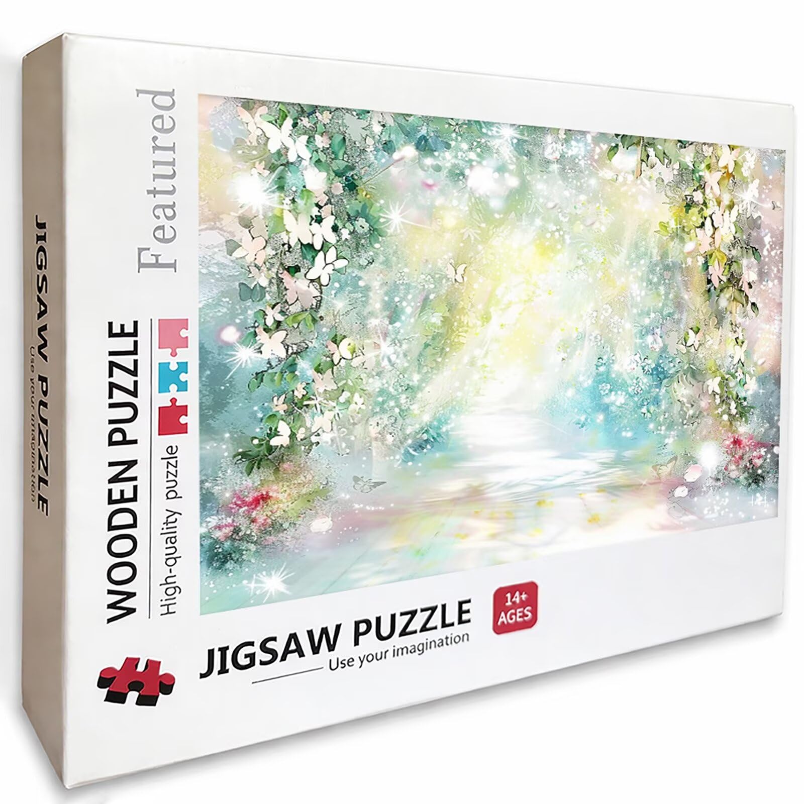 Kolorowe puzzle dla dorosłych, 5000 elementów, "zrób to sam", 156 x 105 cm, drewniane puzzle dla całej rodziny, duże dekoracyjne puzzle i prezenty, sprytne puzzle, prezent dla dziewczynki (motyl) 1