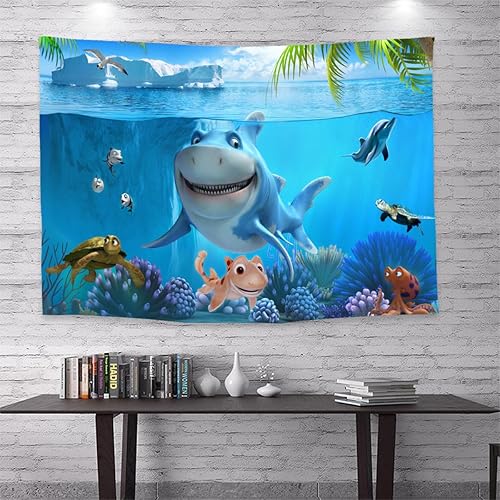 Miniatura 8 de LYFANS Tapiz popular de diseño bohemio de fantasía de luna, tapiz de flores, decoración de pared de plantas, decoración diaria de tiburones para