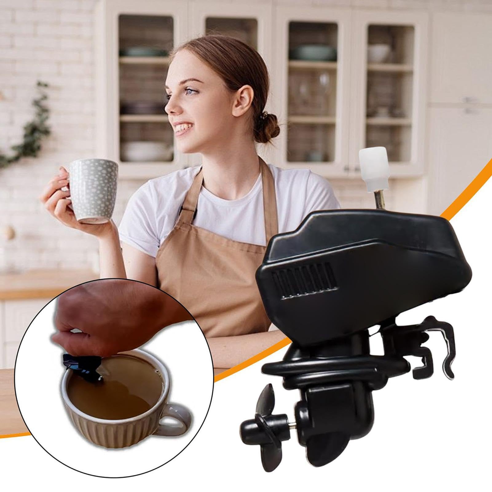 Boat Motor Coffee Stirrer - Electric Coffee Stirrer Boat Motor Shape, Kitchen Creative Beverage Mixing Equipment for Cafe Restaurant, Hotel, Home, Camping, Drink Mixing Tool Use