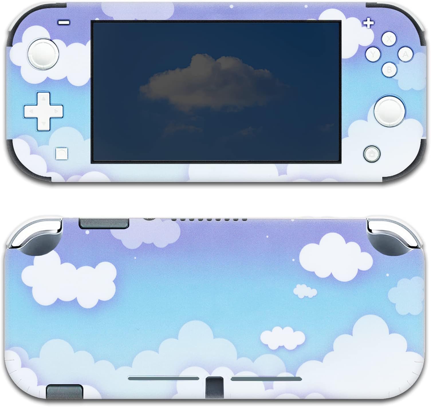 BelugaDesign Blue Clouds Nintendo Switch Lite Skin - Sticker Wrap Vinyl Decal - Cute Pastel Sky