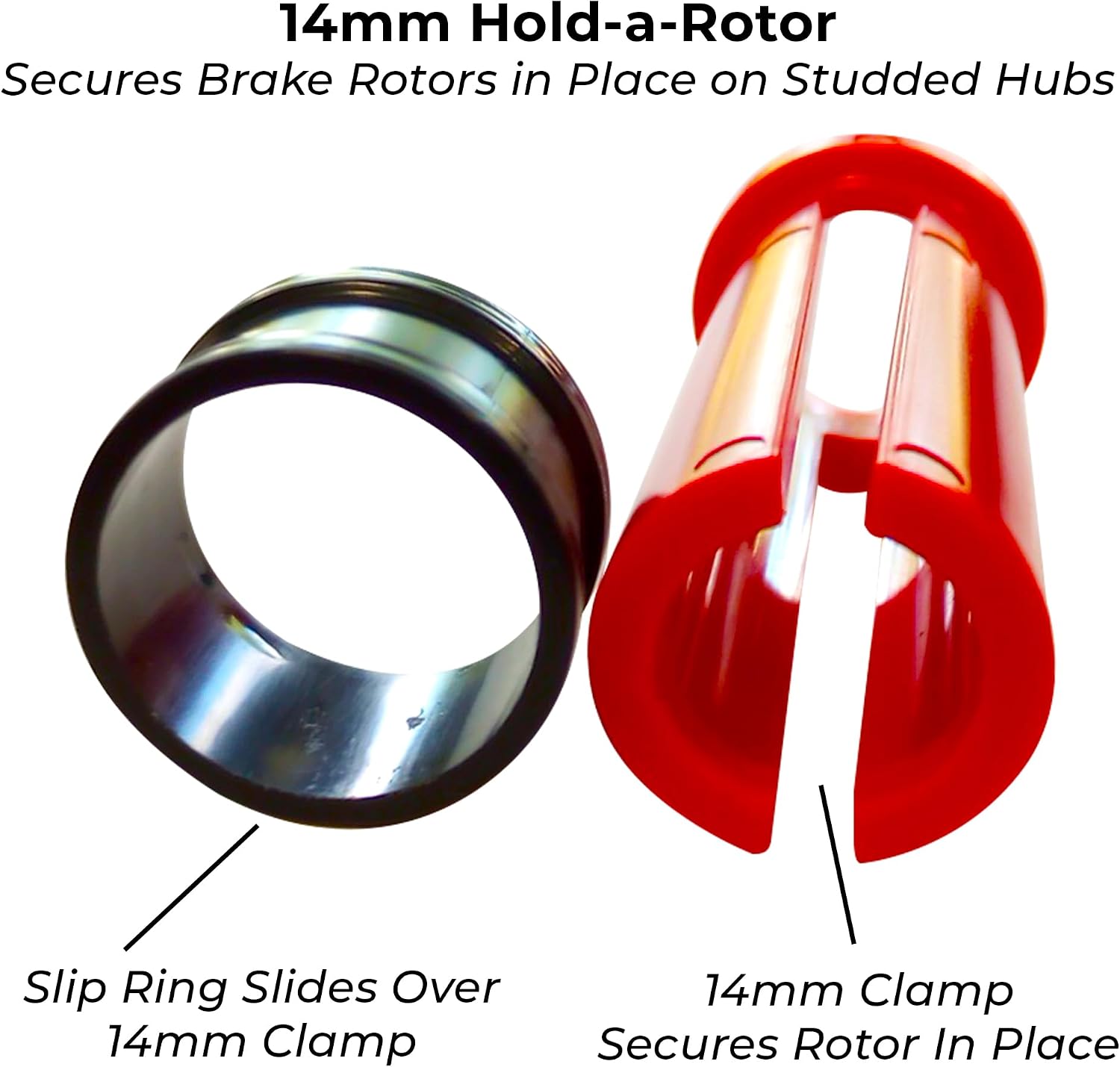 Hold-A-Rotor™ Brake Rotor Securing Tool for 12mm & 14mm Studded Hubs – Hands-Free Rotor Lock, Oil & Grease Resistant ABS