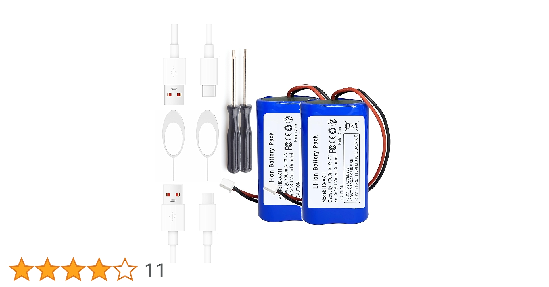 Amazon | Emaks アップグレード 7000mAh 充電式バッテリー AOSUビデオ