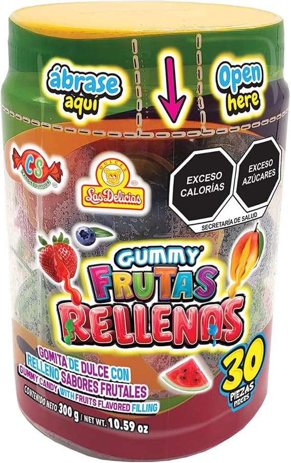 Las Delicias Gummy Frutas Rellenas, Gomitas Dulce Relleno Frutales ...