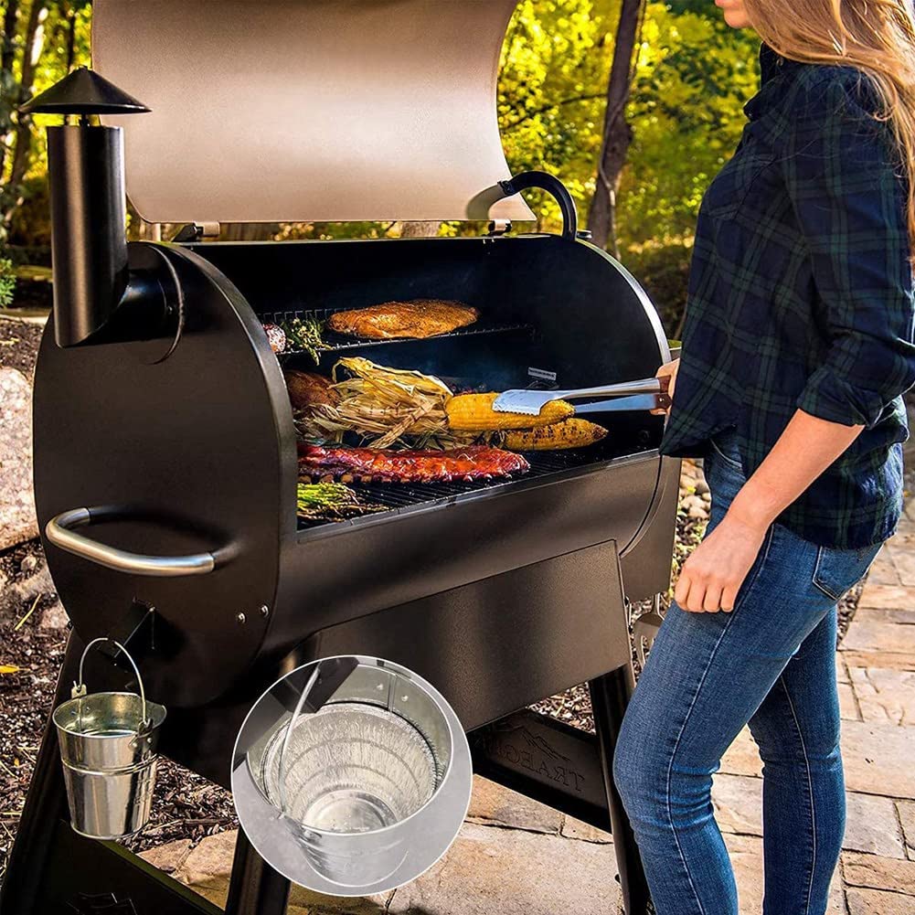 Sacchetti usa e getta per secchio di grasso, adatti per pellet a legna e barbecue, accessori per grill, confezione da 12