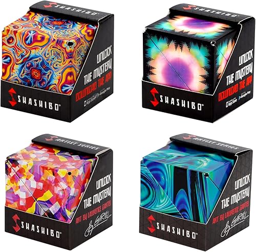 SHASHIBO Paquete de 4 - Space Out, Moon, Confetti, Mystic Ocean