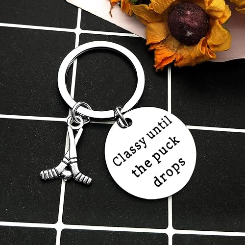 Miniatura 4 de Llavero de hockey sobre hielo, regalo para entrenador de hockey o jugador, regalo de San Valentín, Navidad, cumpleaños para hija, hijo, adolescente,