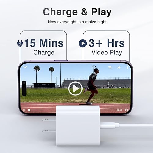 Miniatura 6 de LCGENS Bloque de cargador de pared USB C de 20 W, paquete de 2 unidades de suministro de energía PD de doble puerto rápido tipo C, enchufe de bloque