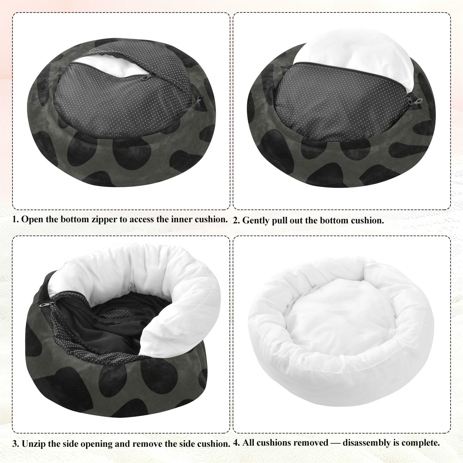 GuoChe Cuccia protettiva per gatti con leopardo nero