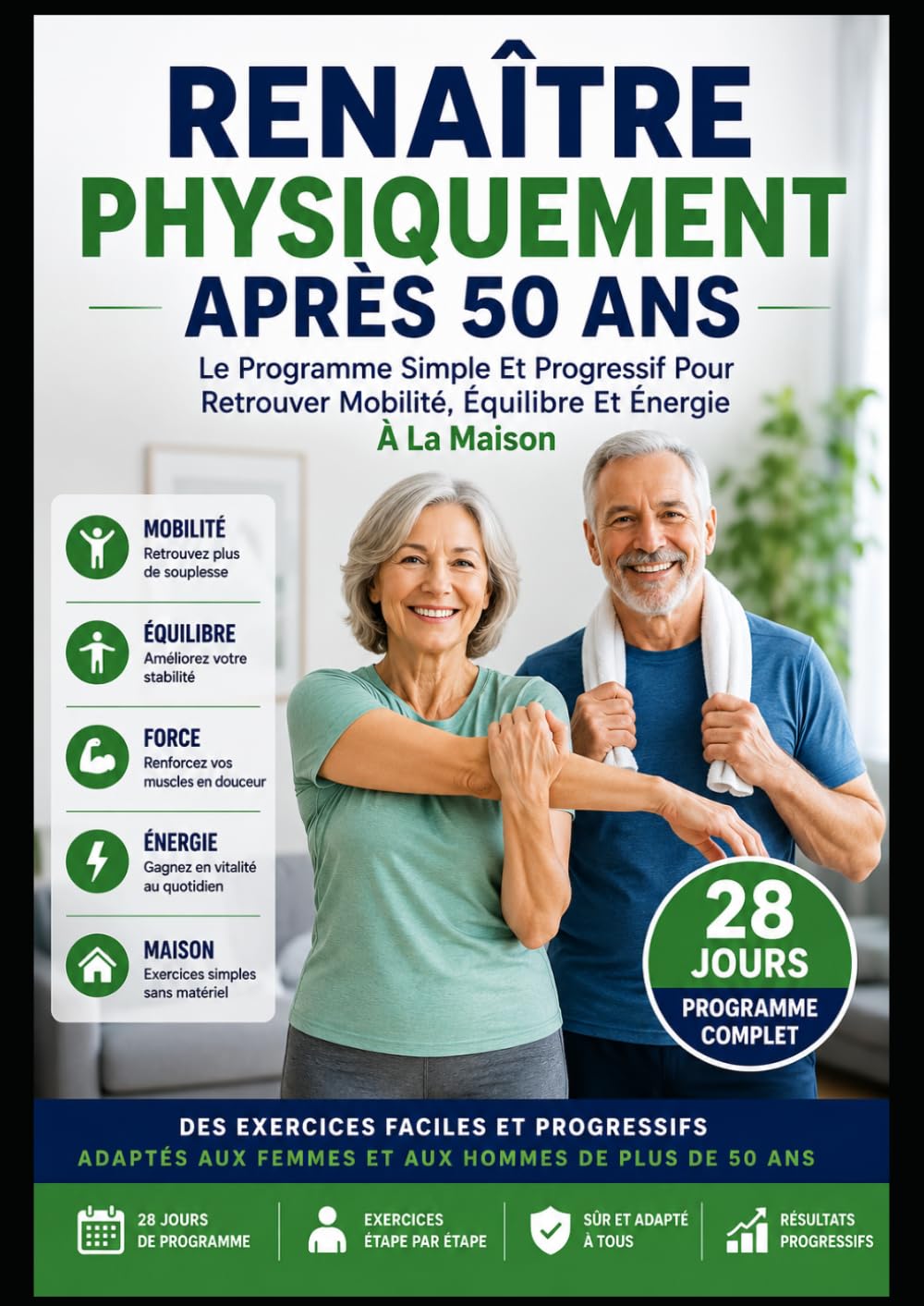 Renaître Physiquement Après 50 Ans: Le Programme Simple Et Progressif Pour Retrouver Mobilité, Équilibre Et Énergie À La Maison