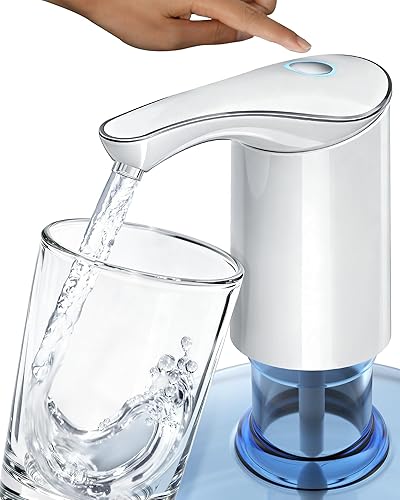 Dispensador eléctrico de botella de agua para jarra de 3 a 5 galones, dispensador automático de jarra de agua USB-C, bomba de agua sumergible