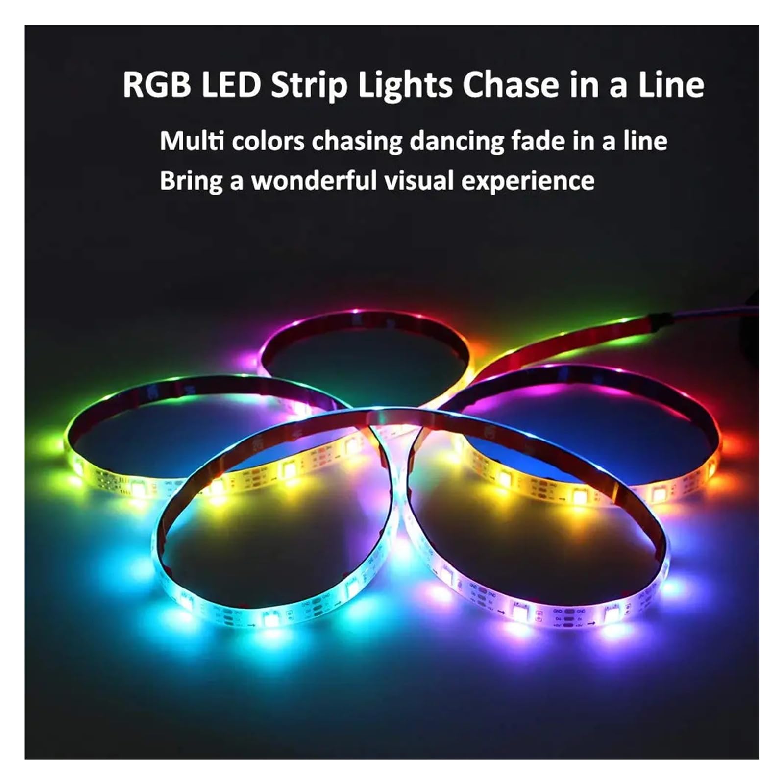Rainbow ARGB Adressierbarer WS2812B LED-Streifen 5V 3Pin Header Kompatibel mit Mainboard Aura SYNC Mystic Light RGB Fusion for PC(30leds-m,3X100CM STRIP SET_IP65 WATERPROOF)
