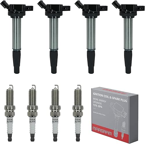 Marsram Ignition Coil Pack UF596 and Double Iridium Spark Plug