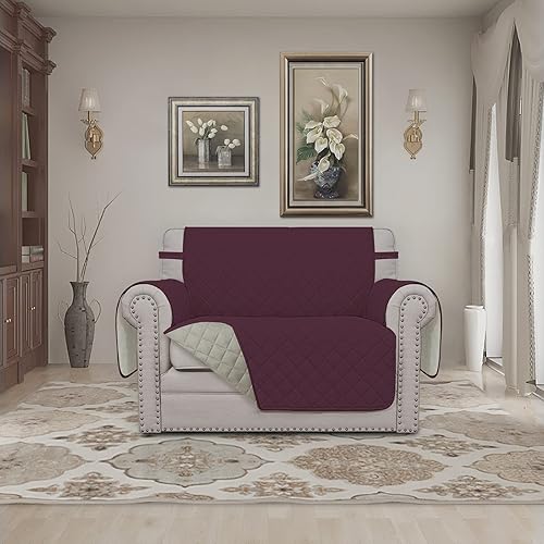 Miniatura 303 de Easy-Going - Funda reversible para sofá, resistente al agua, con varillas de espuma y correas elásticas, protector de muebles para mascotas y perros