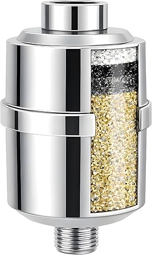 Miniatura 19 de Filtro de ducha Crystal Quest con cabezal de ducha - Cromado - Filtración avanzada de múltiples etapas para agua más limpia - Elimina el cloro,