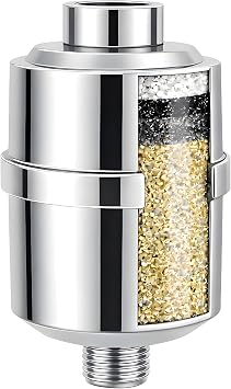 Crystal Quest Shower Filter, Shower Head Filter for Hard Water, Shower Water Filter Removes Chlorine, Chloramines & VOCs, Filter Shower Head, Improves Skin & Hair, Long-Lasting - ISO Certified, Chrome