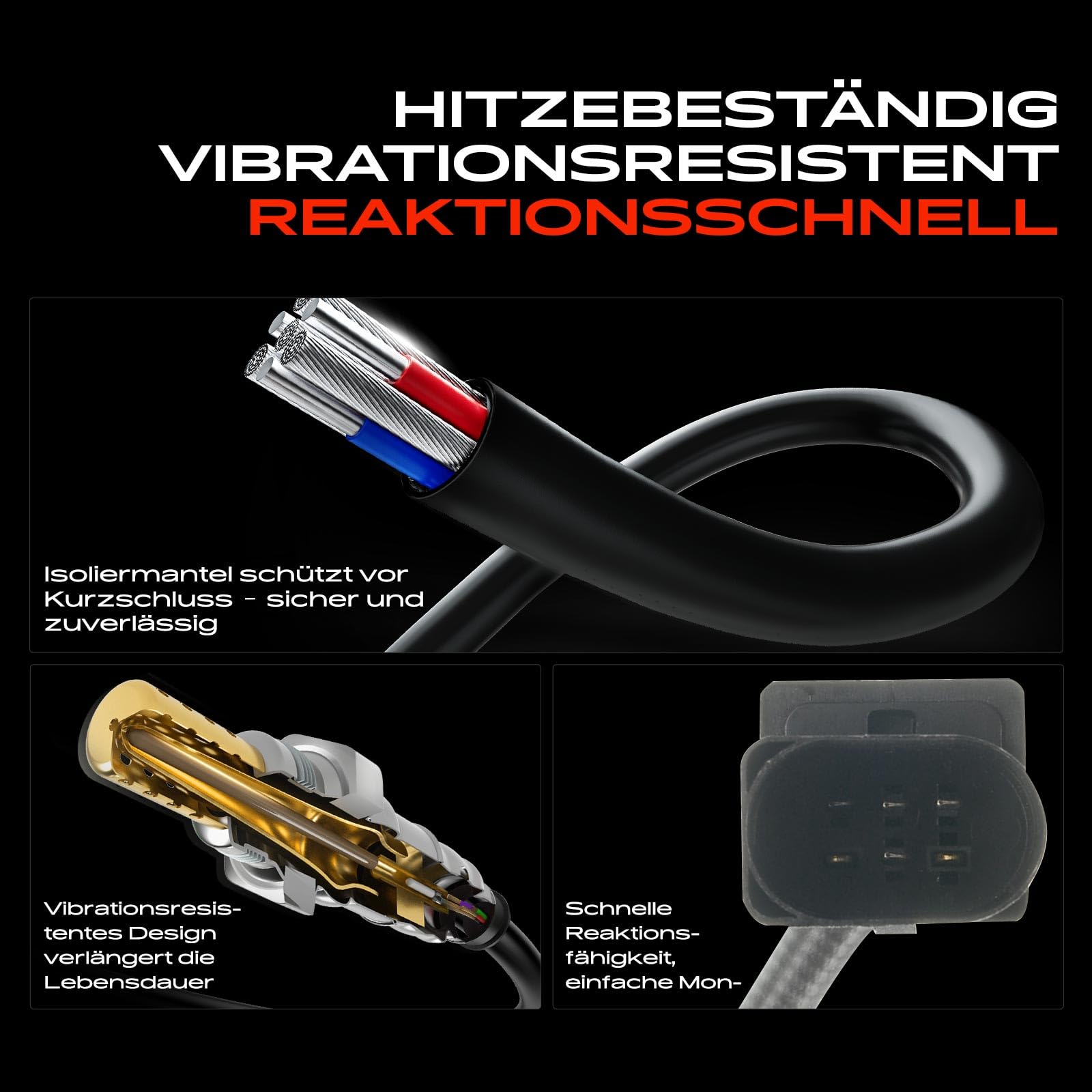Lambdasonde Regelsonde vor Kat für A3 A4 A8 TT 1er E87 3er E46 5er E60 E61 6er E63 E64 7er E65 E66 E67 X3 E83 X5 E53 Leon 1M1 Golf V Polo T-o-u-a-r-e-g T-o-u-r-a-n 1998-2012 250-25002