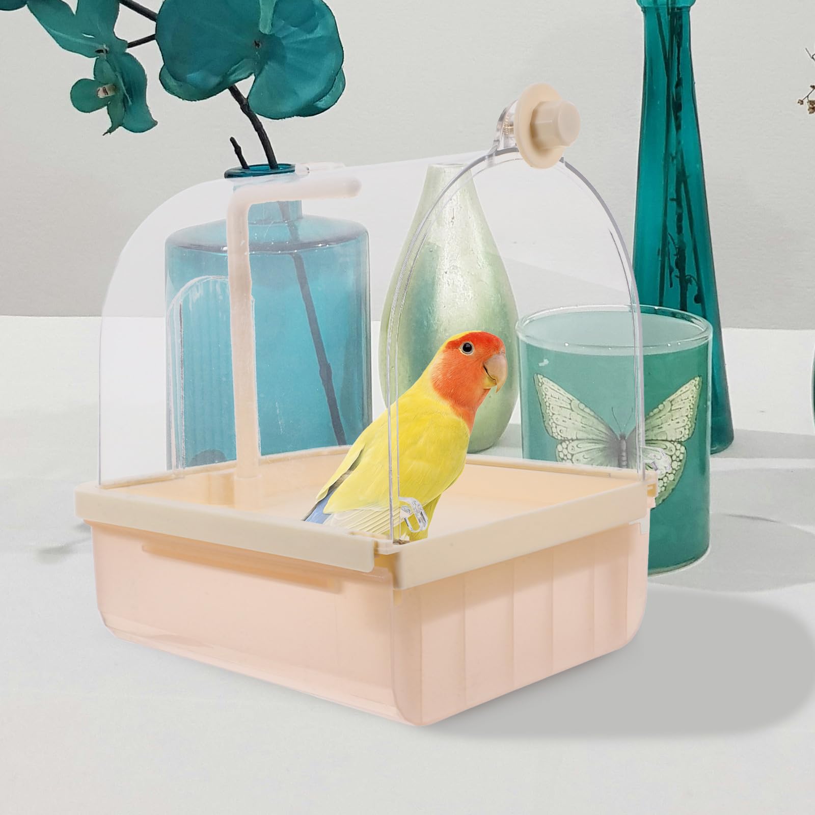 Bagno per Uccelli Automatico, Vasca da Bagno per Uccelli, ABS, Vasca Esterna, per Gabbia, per Pappagalli
