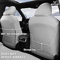 Vista 3 de GIANT PANDA Customized Full Set Car Seat Covers Fit for Toyota Highlander L/LE/XLE/Limited/Hybrid 2020 2021 2022 2023 2024 2025 2026 Three-Row Gris
